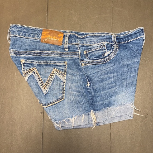 Seven7 Jeans Size 18 Cutoff High Waist Denim Jean Shorts - Picture 9 of 14